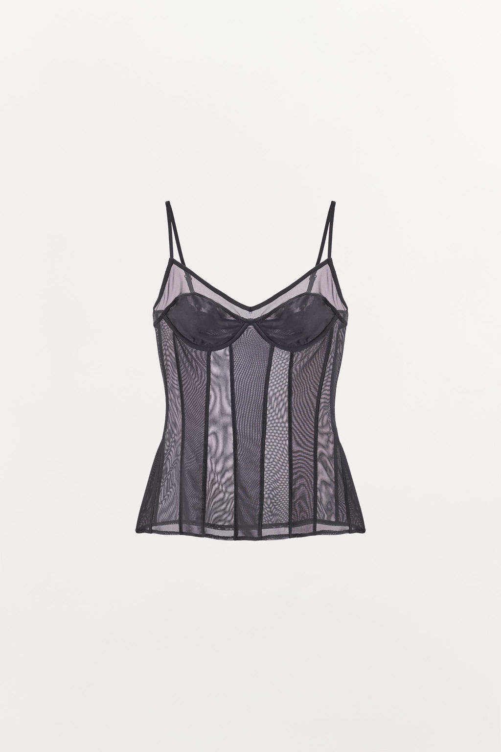TOP TUL LENCERO / Azul / Gris - Zara фото 4