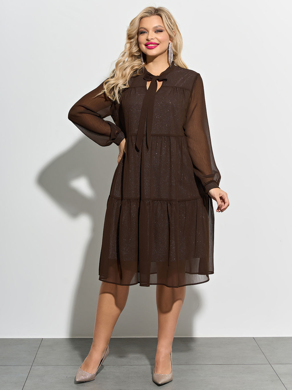 Платье 0060-2а шоколад - Aquarell фото 5