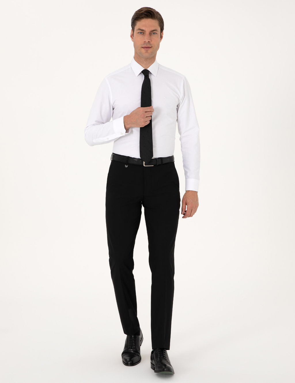 Siyah Slim Fit Kuma_ Pantolon