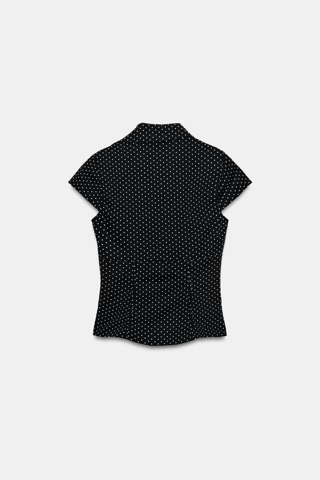 TOP POPEL?N CORSETERO LUNARES / Negro / Blanco - Zara фото 2