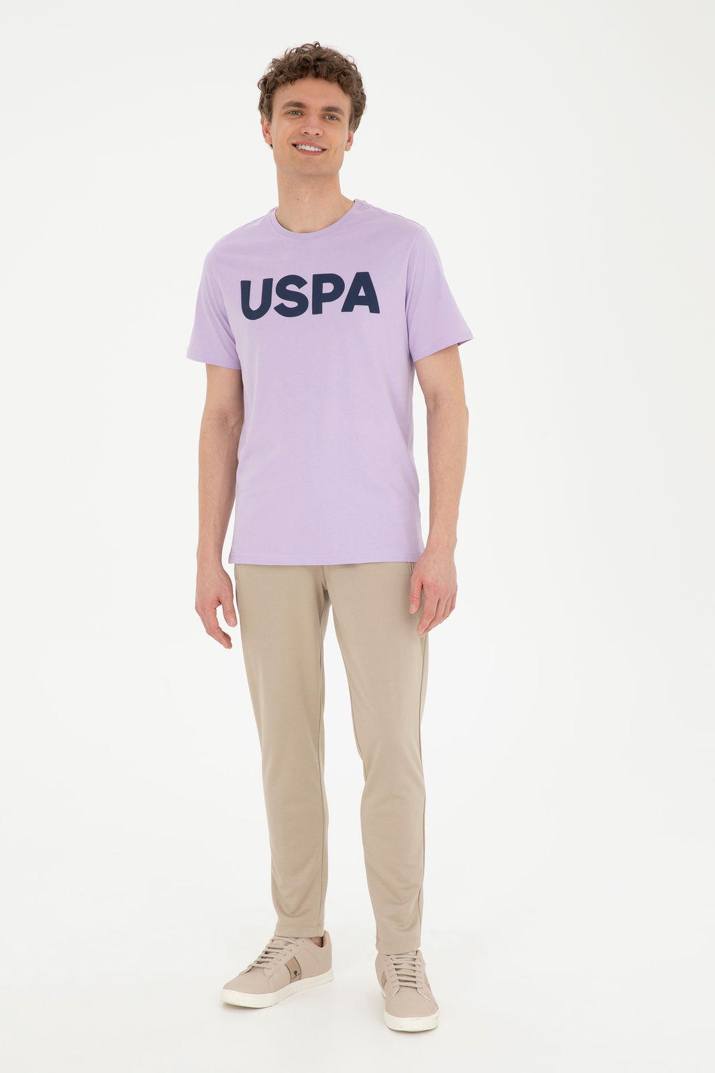 Мужская сиреневая базовая футболка Неожиданная скидка в корзине - U.s. polo assn фото 11