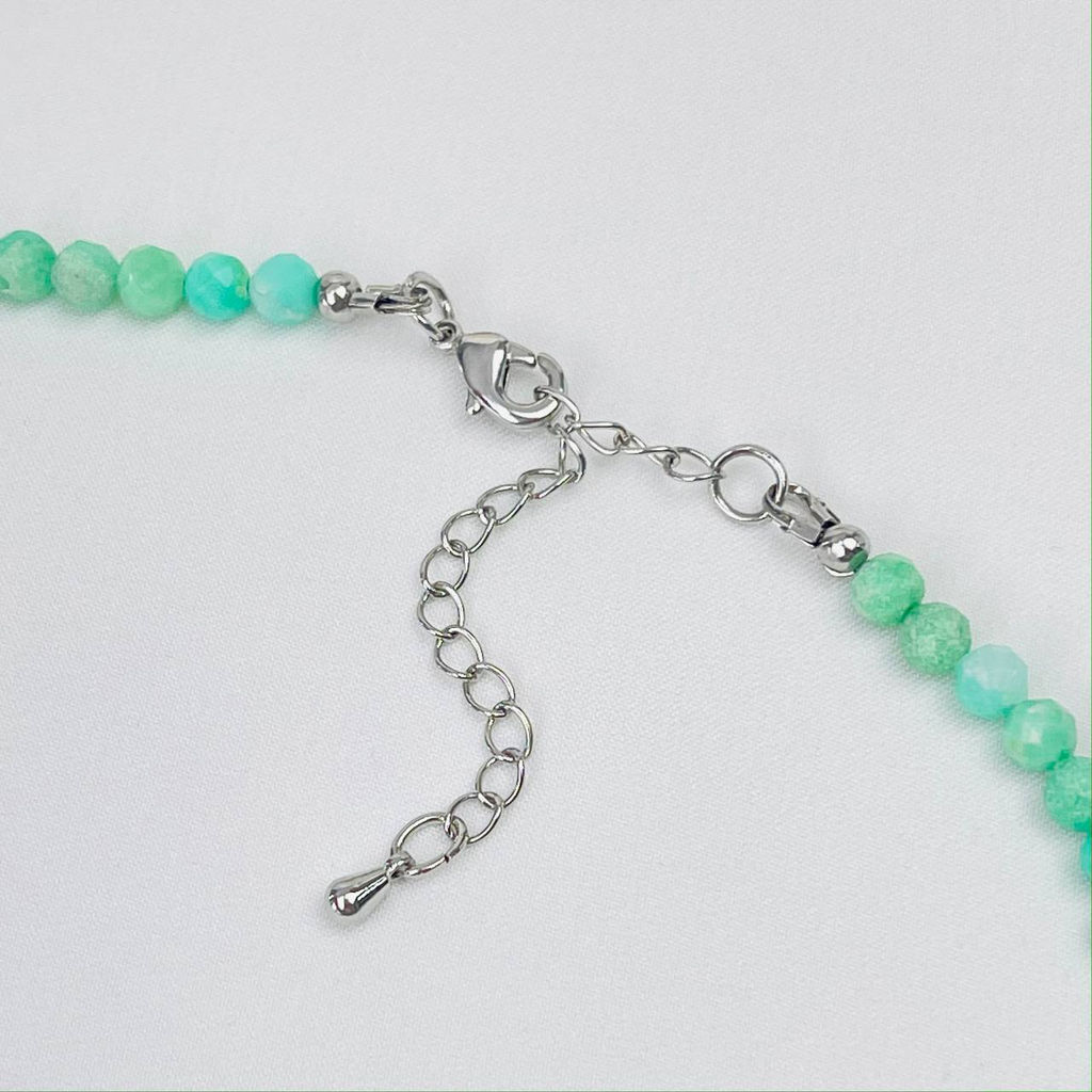 Колье из Хризопраза (градиент)