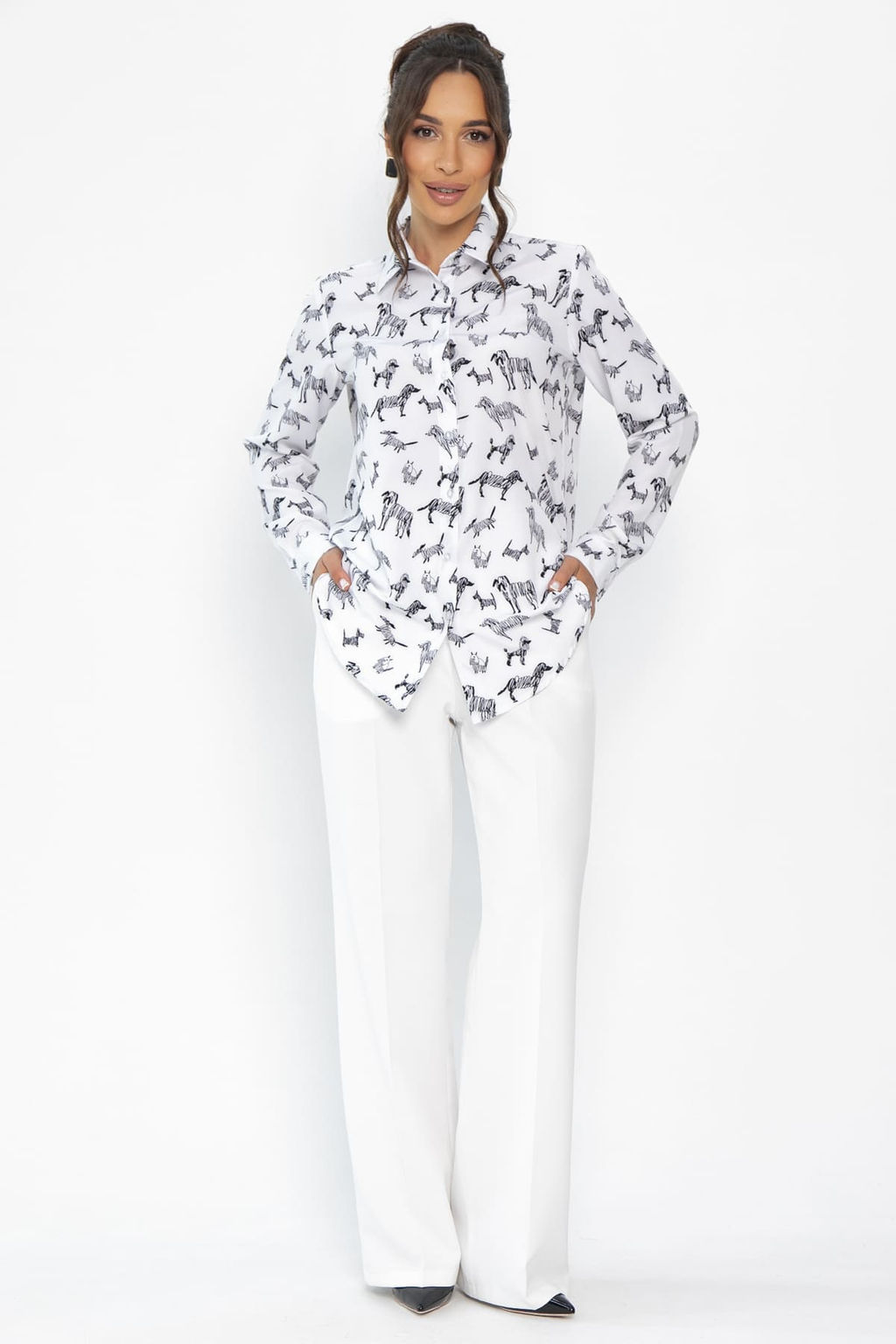 Рубашка Надель  (белая/собаки) Б13843-16М - Lt collection фото 26