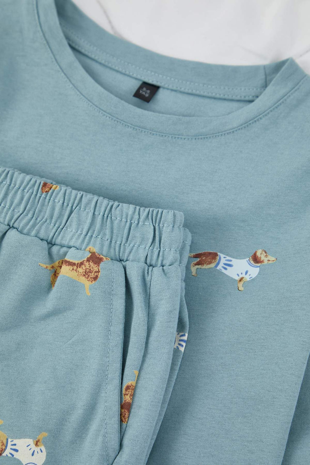 Mavi Erkek Cocuk 100% Pamuk Animal Bask?l? Regular Orme Pijama Tak?m? TKDAW26PT00005 - Trendyolmilla фото 3