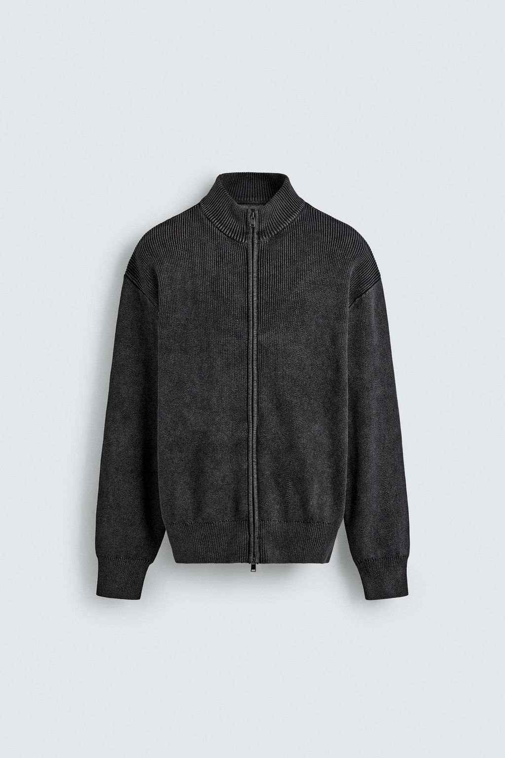 WASHED TEXTURED KNIT CARDIGAN - Zara фото 8