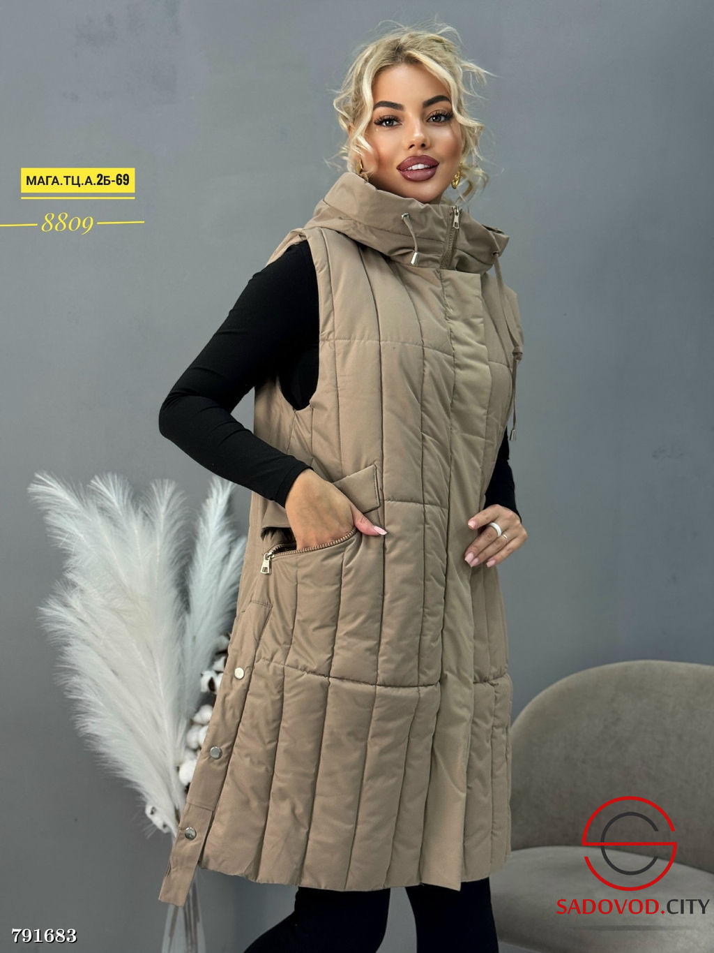 Женский жилет, 52-60 р.