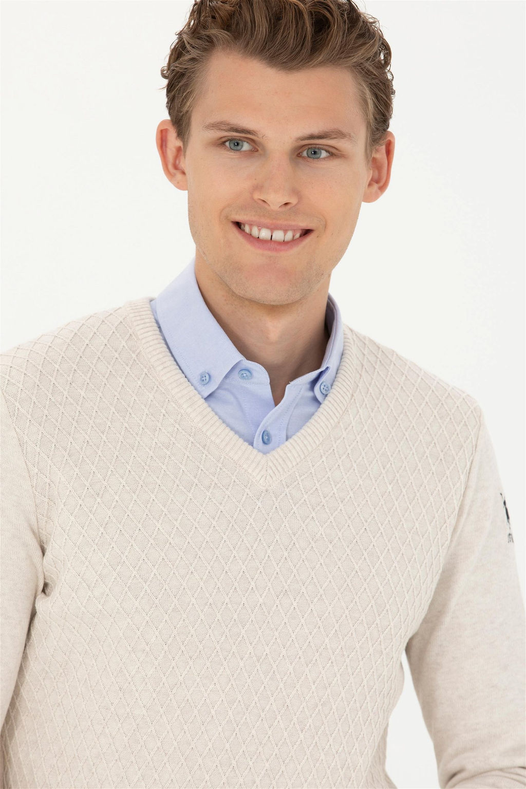 Мужской свитер из каменного меланжа - U.s. polo assn фото 9