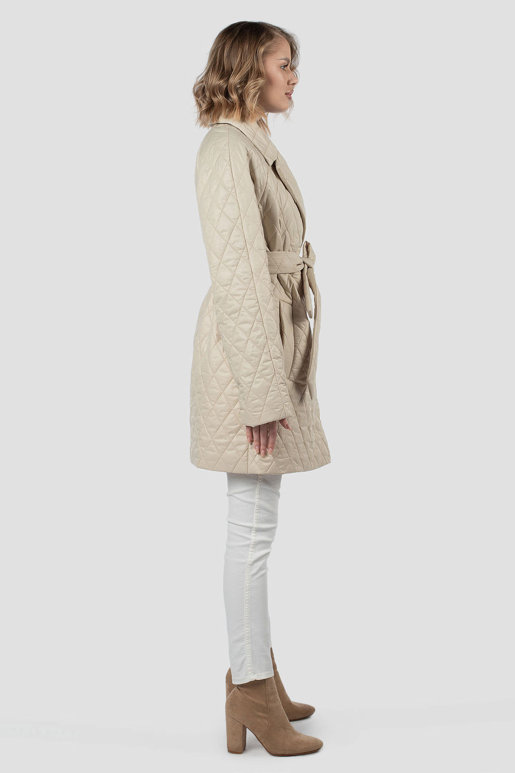 01-12195 Пальто женское демисезонное (пояс) - El podio фото 4