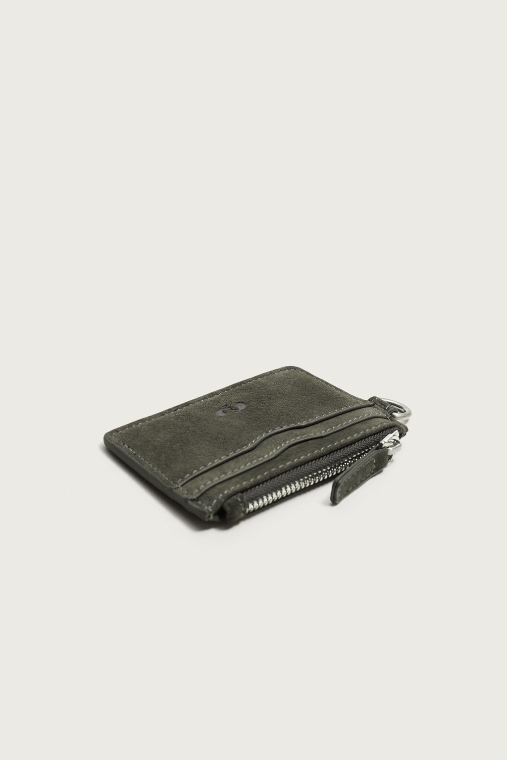 TARJETERO MONEDERO PIEL / Gris - Zara фото 2
