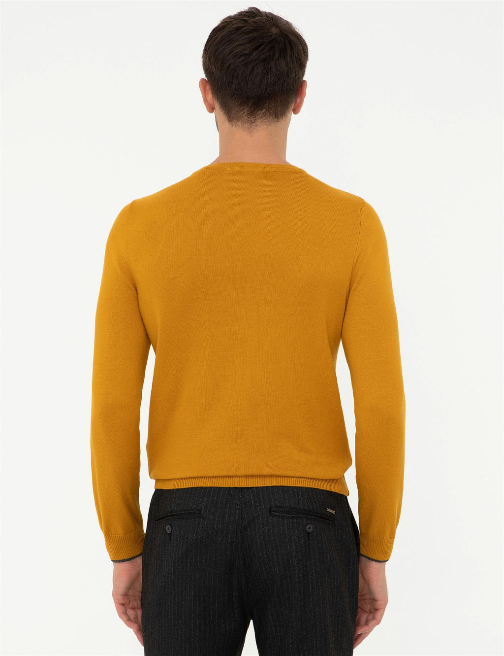 Safran Slim Fit Bisiklet Yaka Basic Triko Kazak - Pierre cardin фото 5