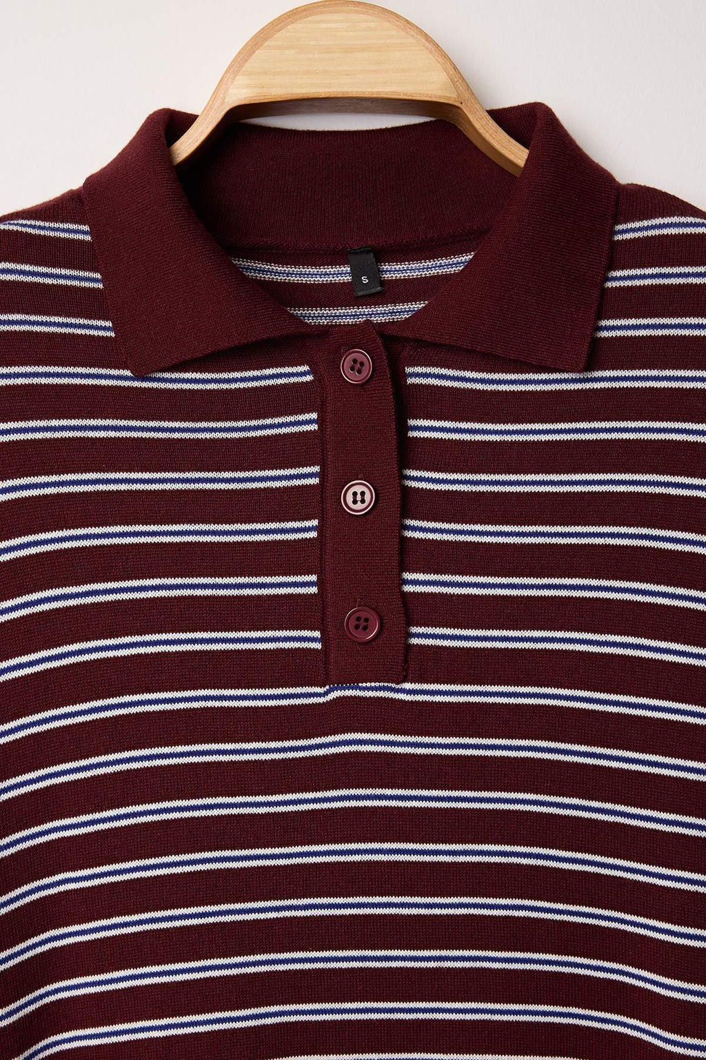 Wardrobe Essentials Murdum Premium Iplik/Ozel Iplikli Genis Kal?p Cizgili Triko Kazak TWOAW26KZ0019