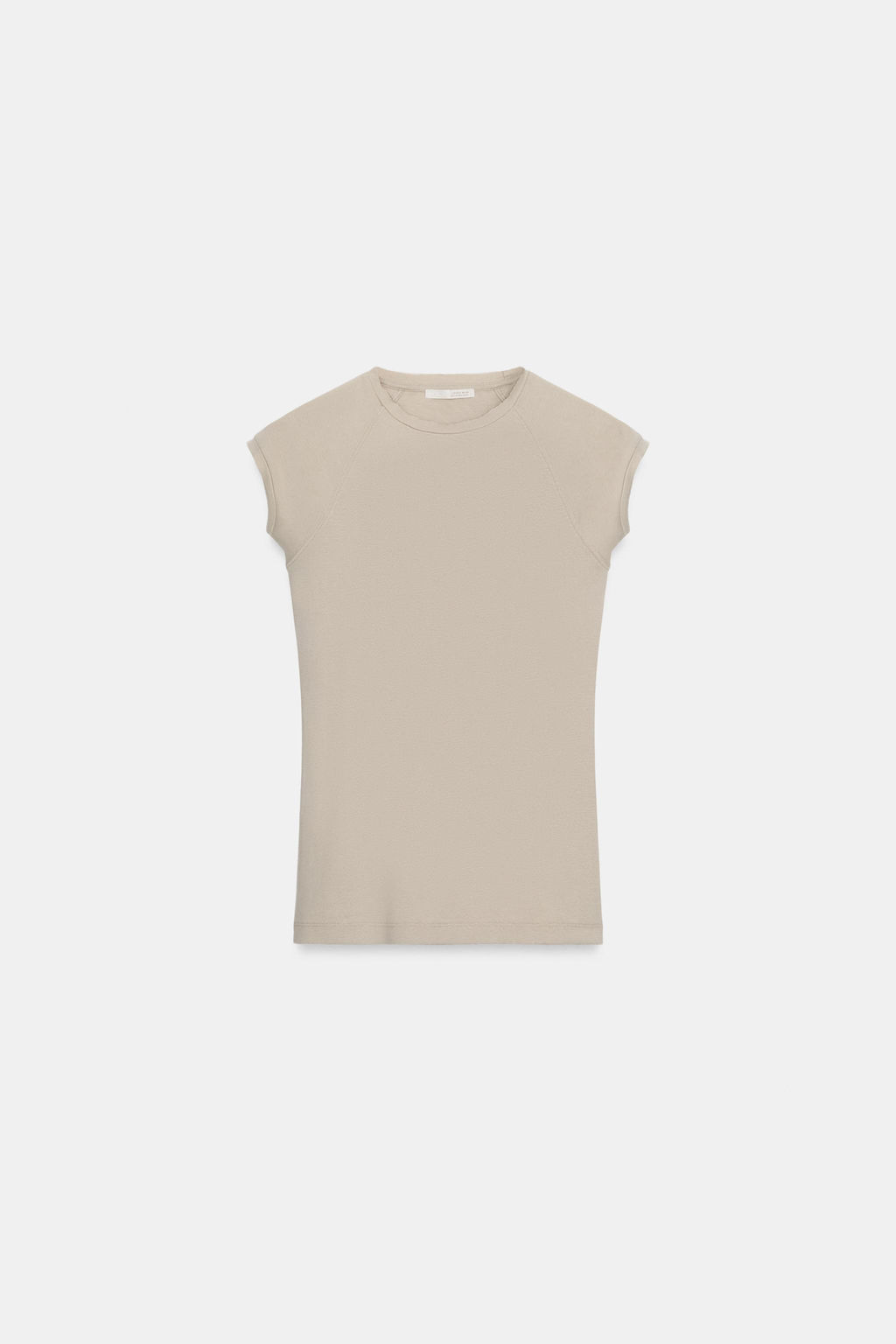CAMISETA EFECTO LAVADO MANGA RANGL?N / Beige - Zara фото 7