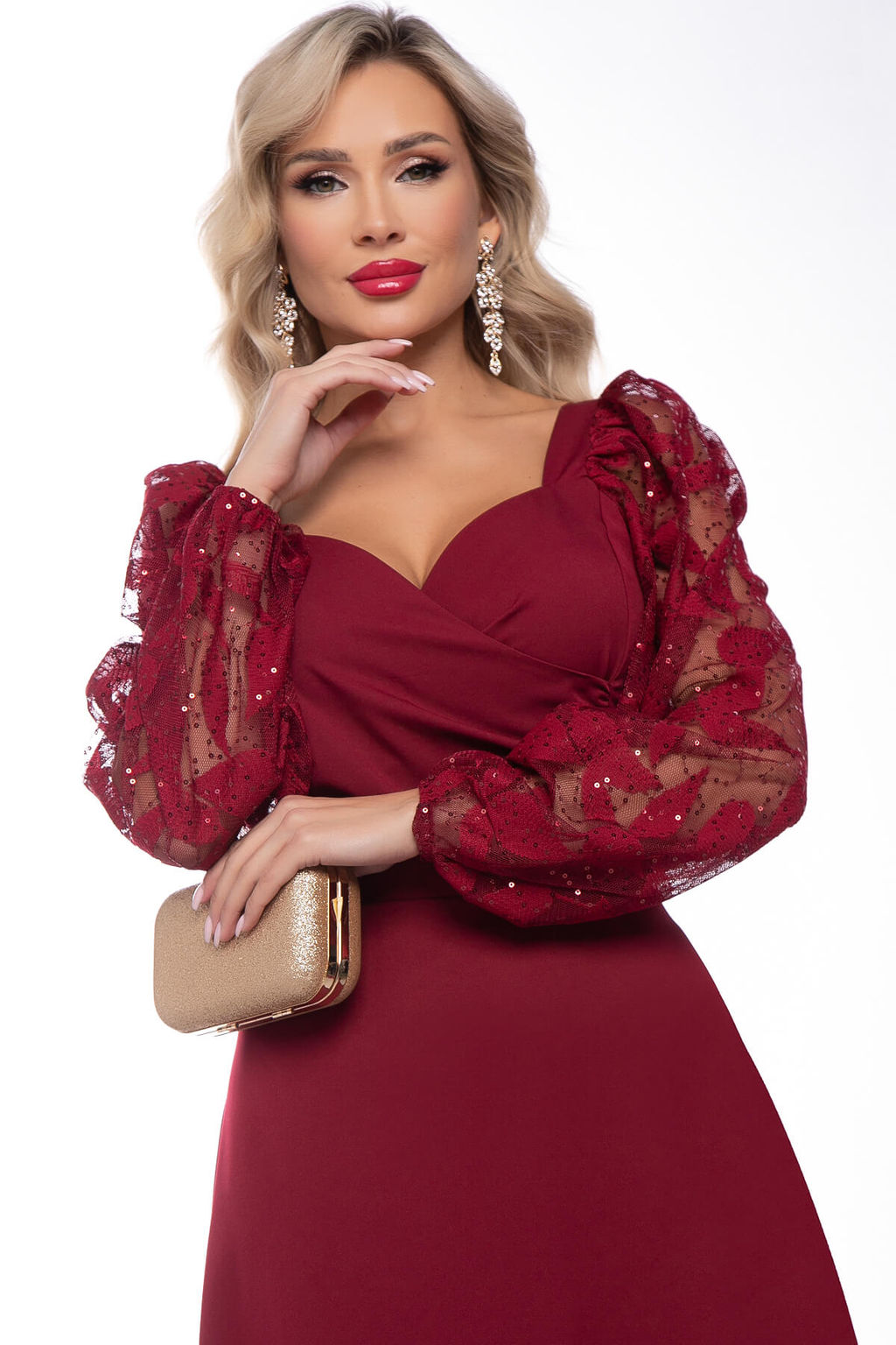 Платье Ночь нежна (марсала) П7510 - Lt collection фото 15