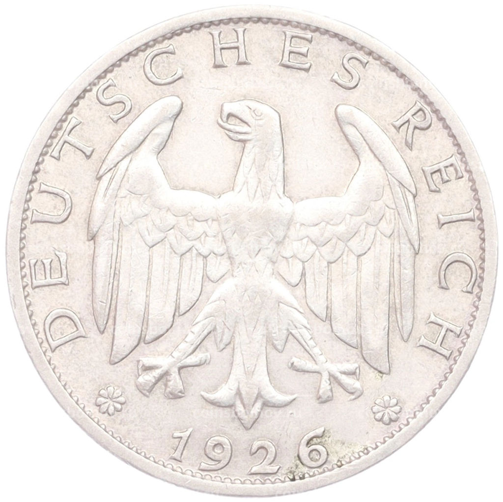 Монета 1 рейхсмарка 1926 года A Германия