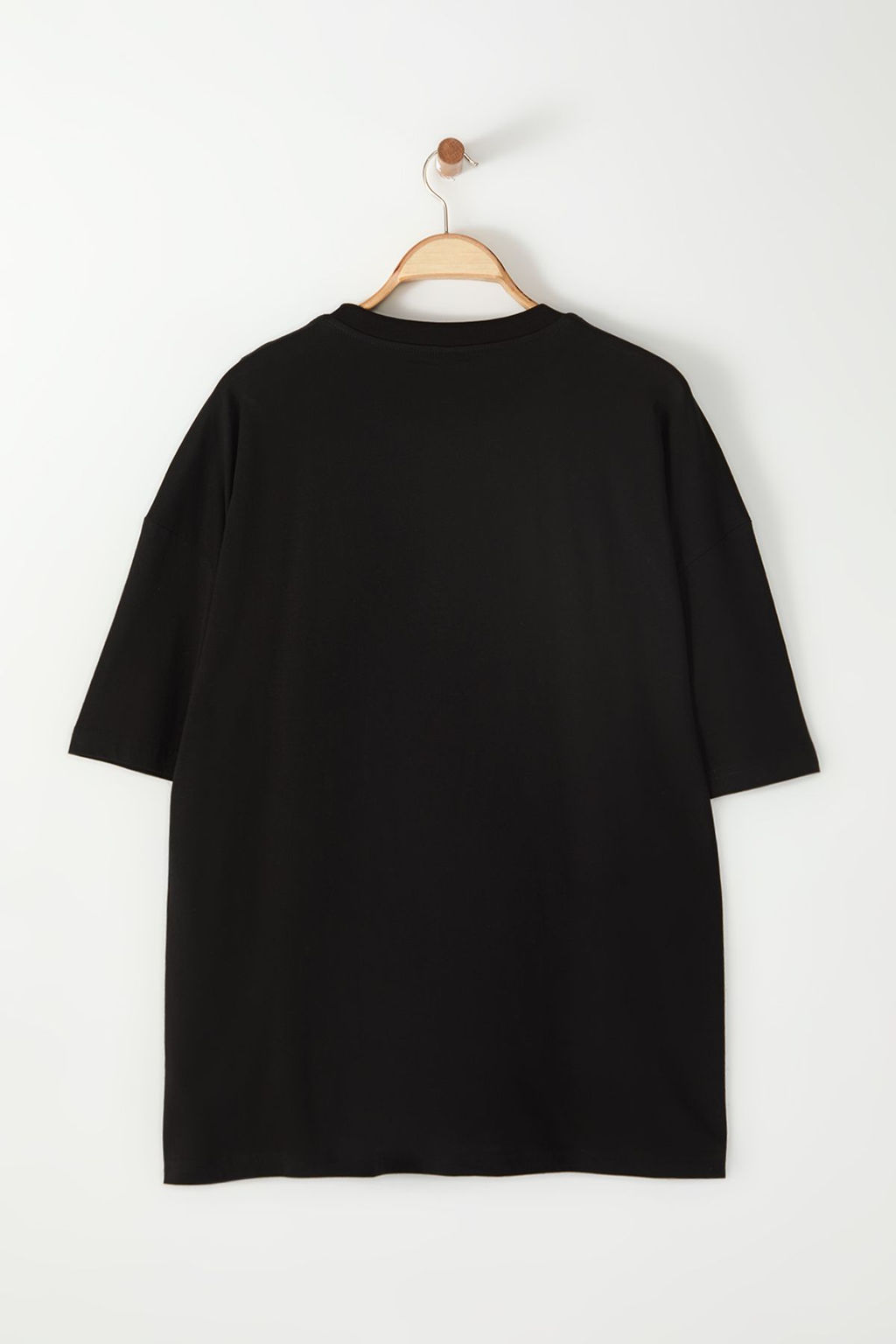 TRENDYOL MAN Siyah Bisiklet Yaka Oversize/Genis Lesim Buyuk Beden T-Shirt TMNSS25BF00001 - Trendyolmilla фото 6
