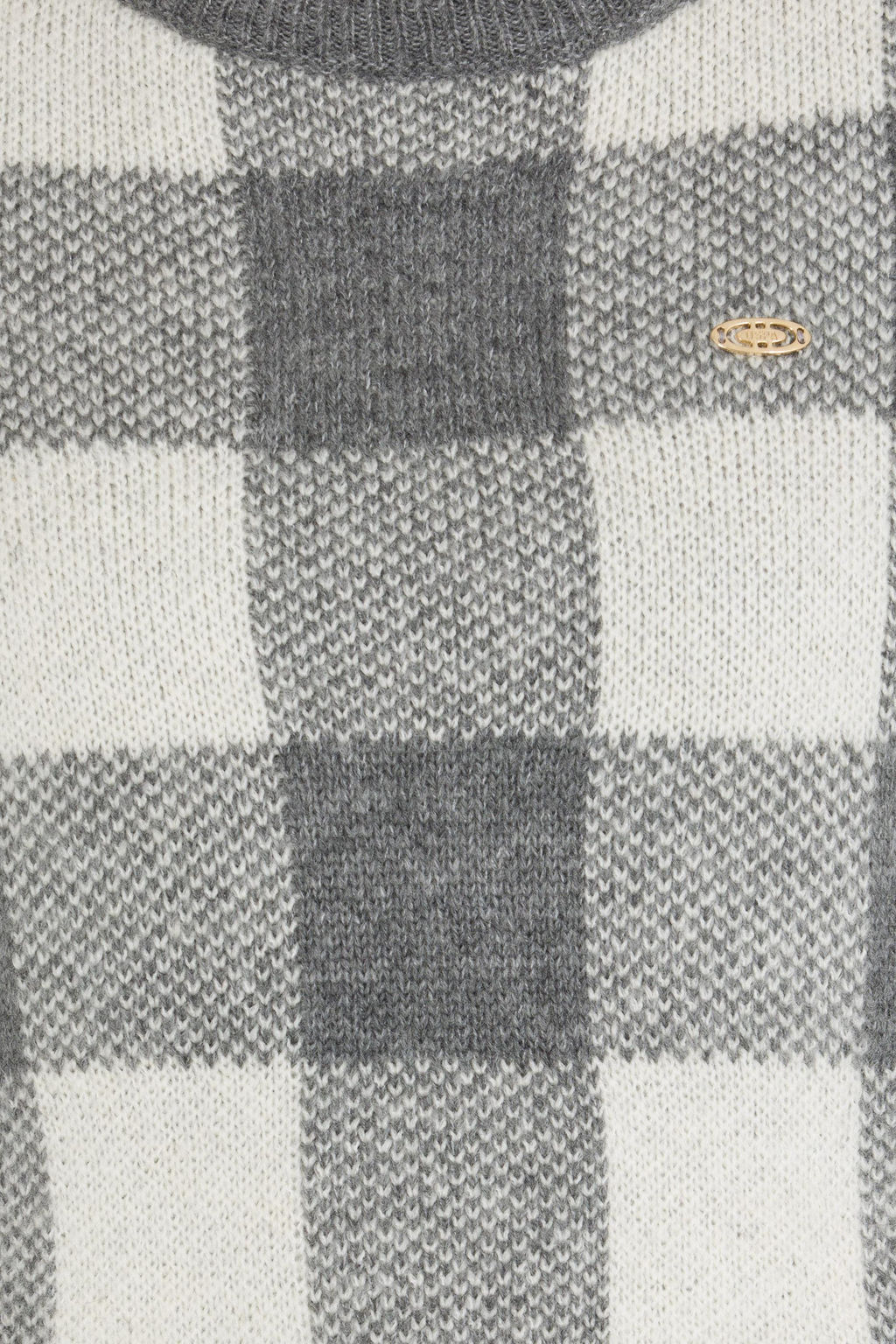 U. S. Polo Assn Женский серый меланжевый свитер с круглым вырезом - U.s. polo assn фото 6