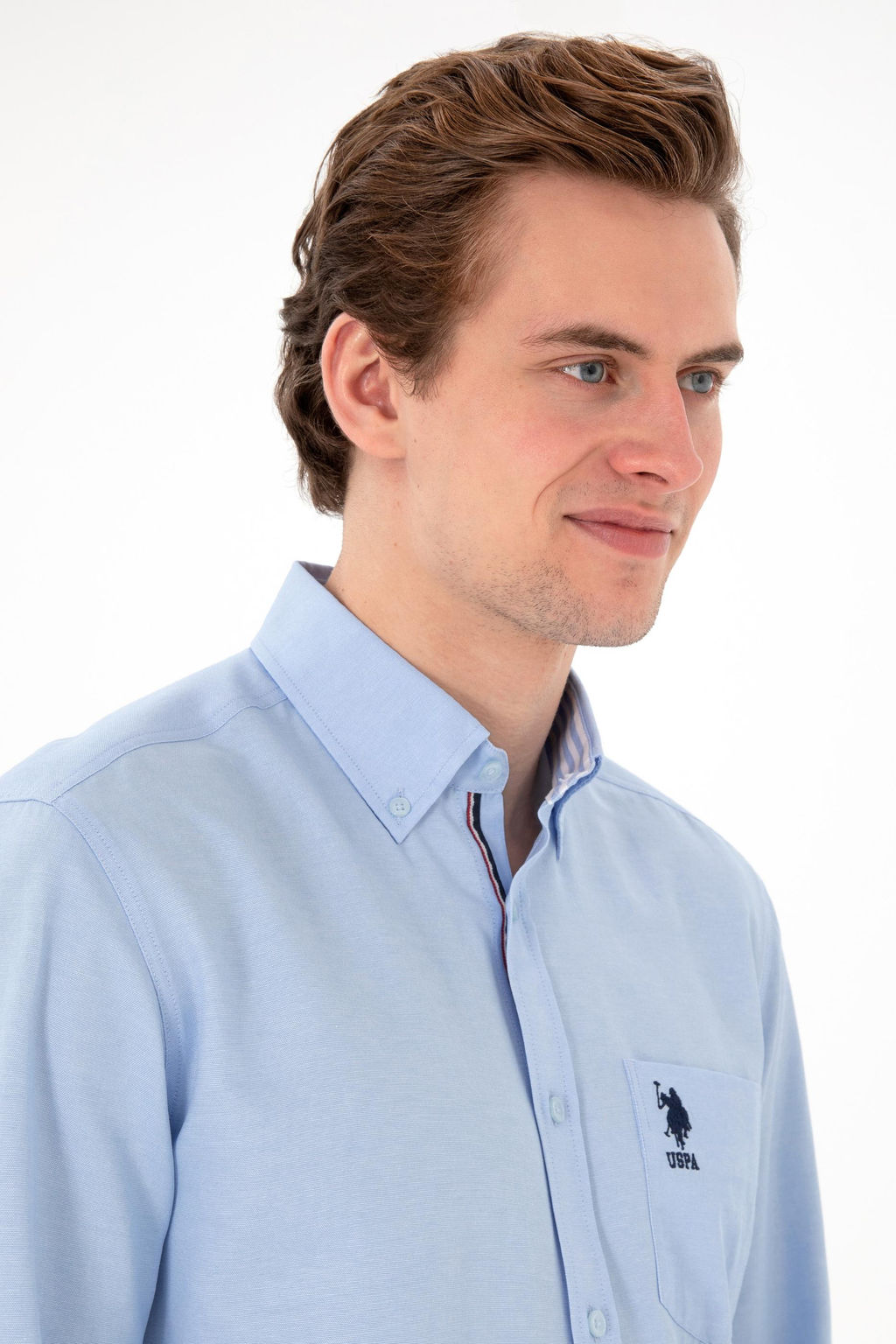 Erkek A__k Mavi Uzun Kollu G_mlek Sepette S_rpriz _ndirim - U.s. polo assn фото 2