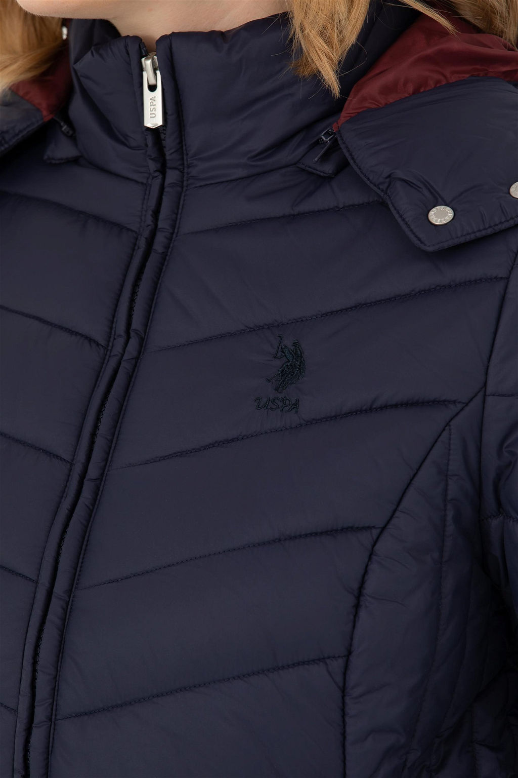 Женское темно-синее пальто Неожиданная скидка в корзине - U.s. polo assn фото 7