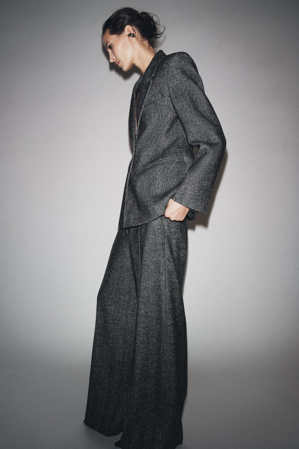 ZW COLLECTION WOOL BLEND TROUSERS