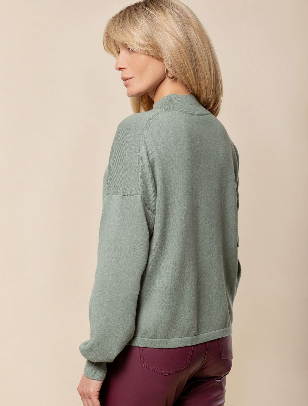 VILATTE / Свитер тонкой вязки из мягкой хлопковой пряжи с кашемиром  фото 4