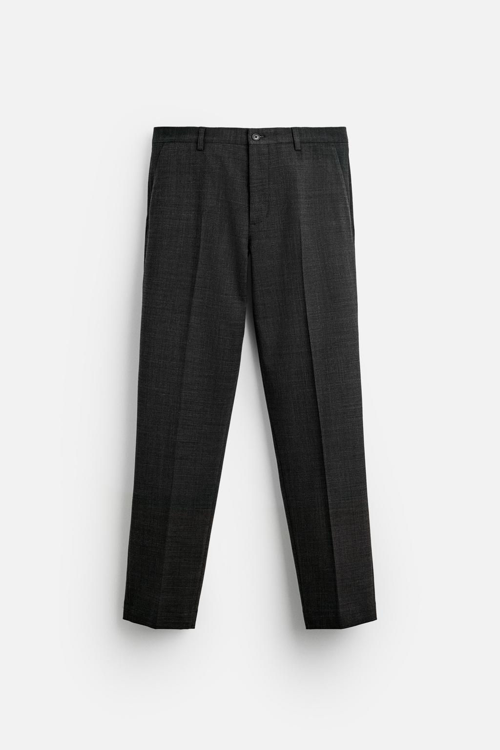 TEXTURED SUIT TROUSERS - Zara фото 5