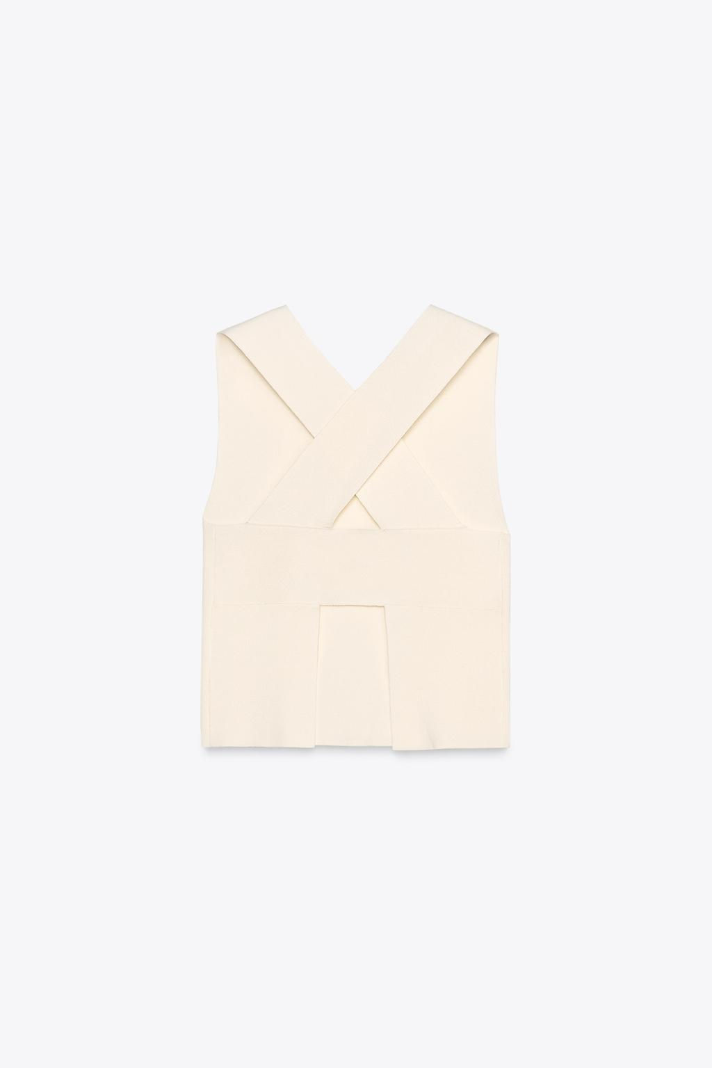 KNIT CUT-OUT BACK TOP - Zara фото 6