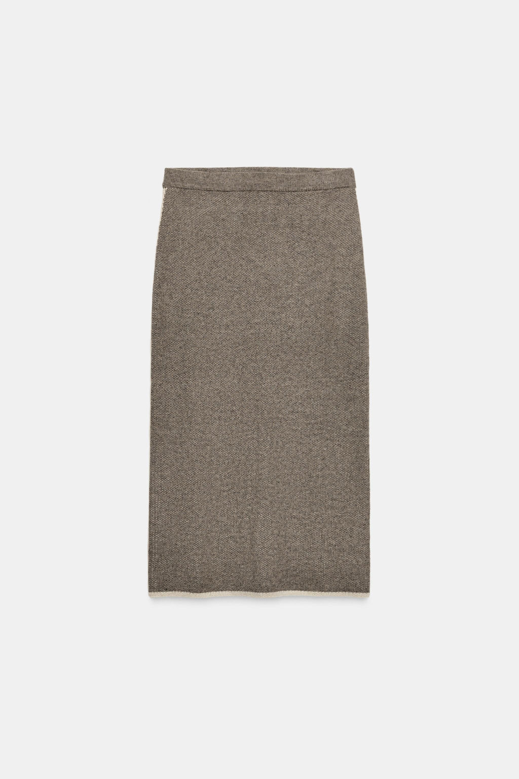 CONTRAST PIPING KNIT MIDI SKIRT - Zara фото 12