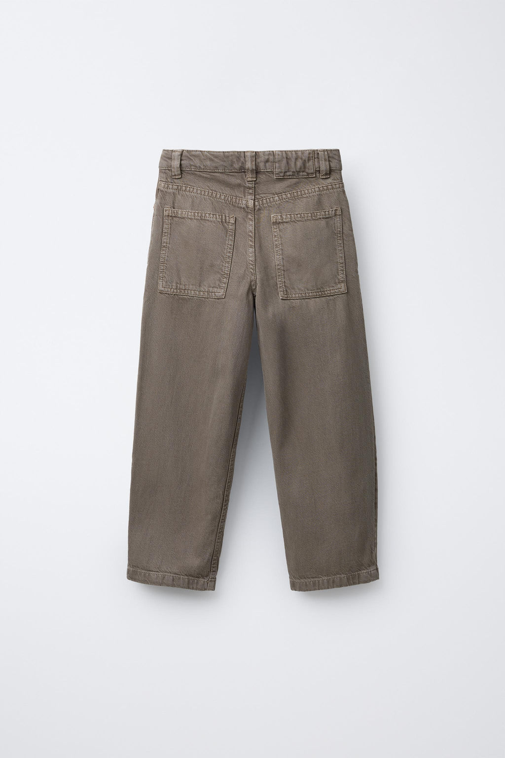 RELAXED FIT TWILL BAGGY TROUSERS - Zara фото 2