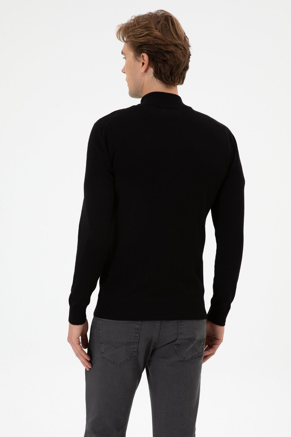 Erkek Slim Fit Siyah Triko H_rka - U.s. polo assn фото 5