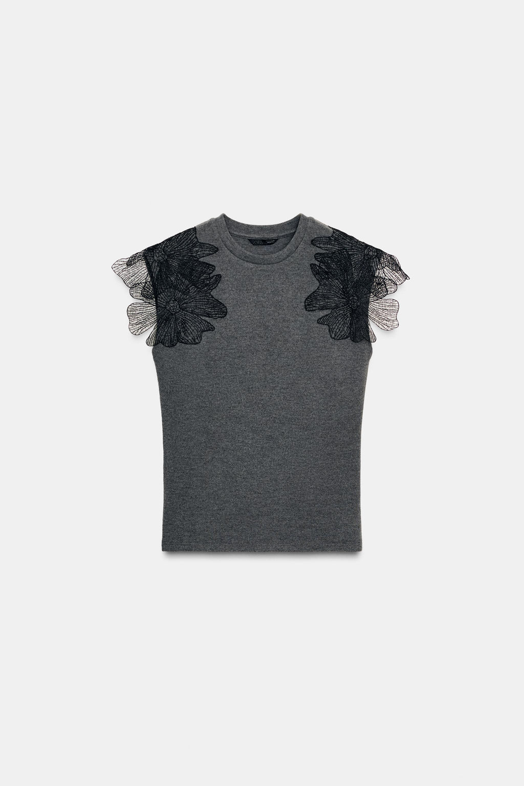 RIBBED FLORAL TOP - Zara фото 5
