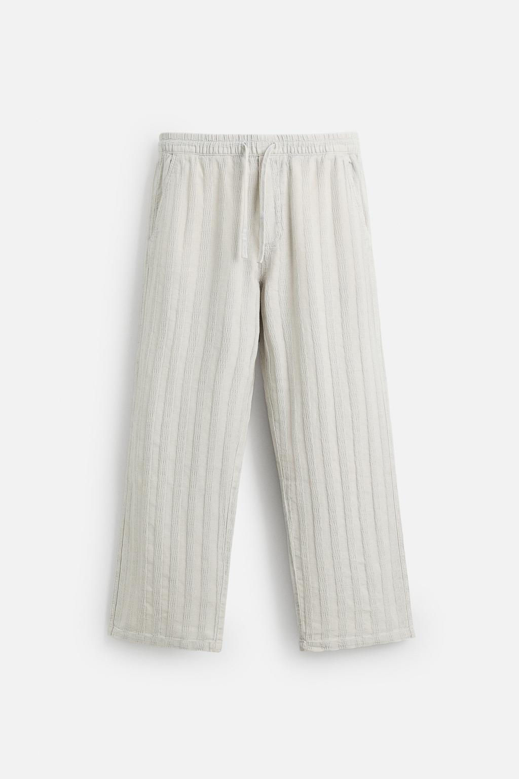 RELAXED FIT JACQUARD TROUSERS - Zara фото 17