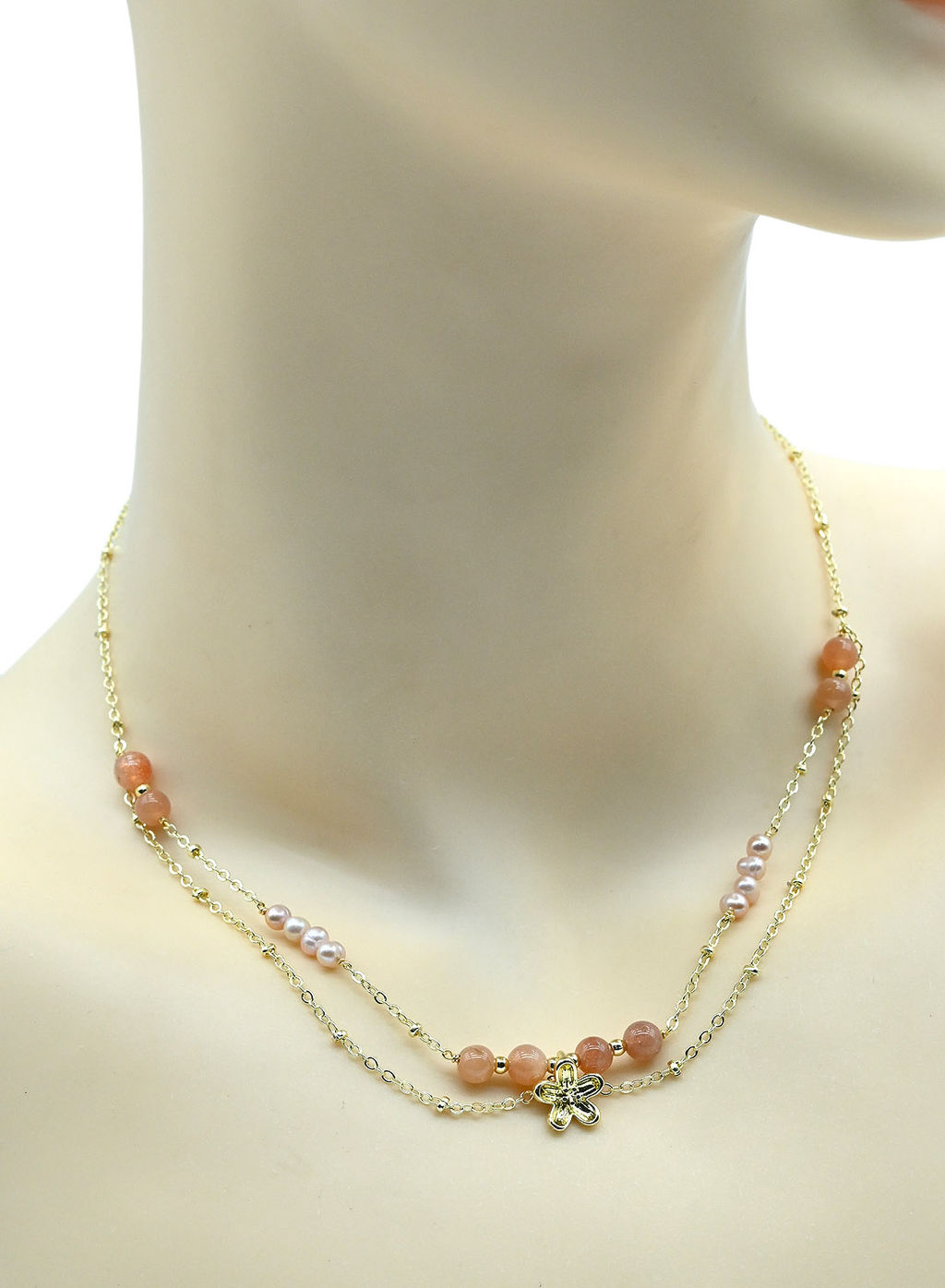 Колье с камнями, 43мм