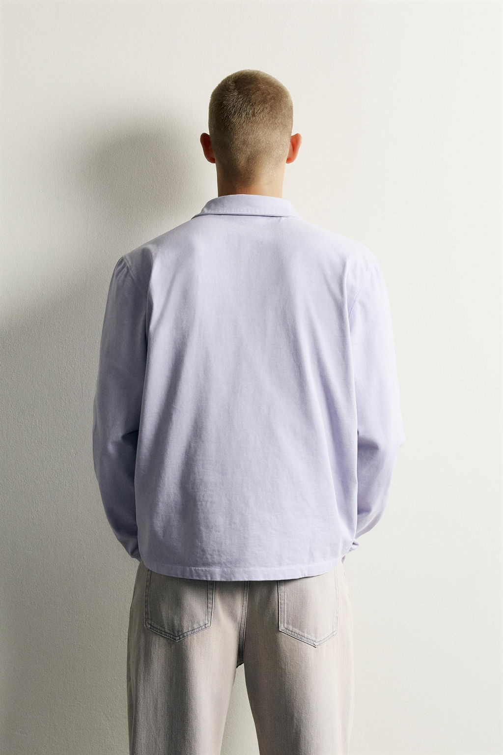 SUDADERA POLO LIGERA REGULAR FIT / Azul / Lavanda - Zara фото 3