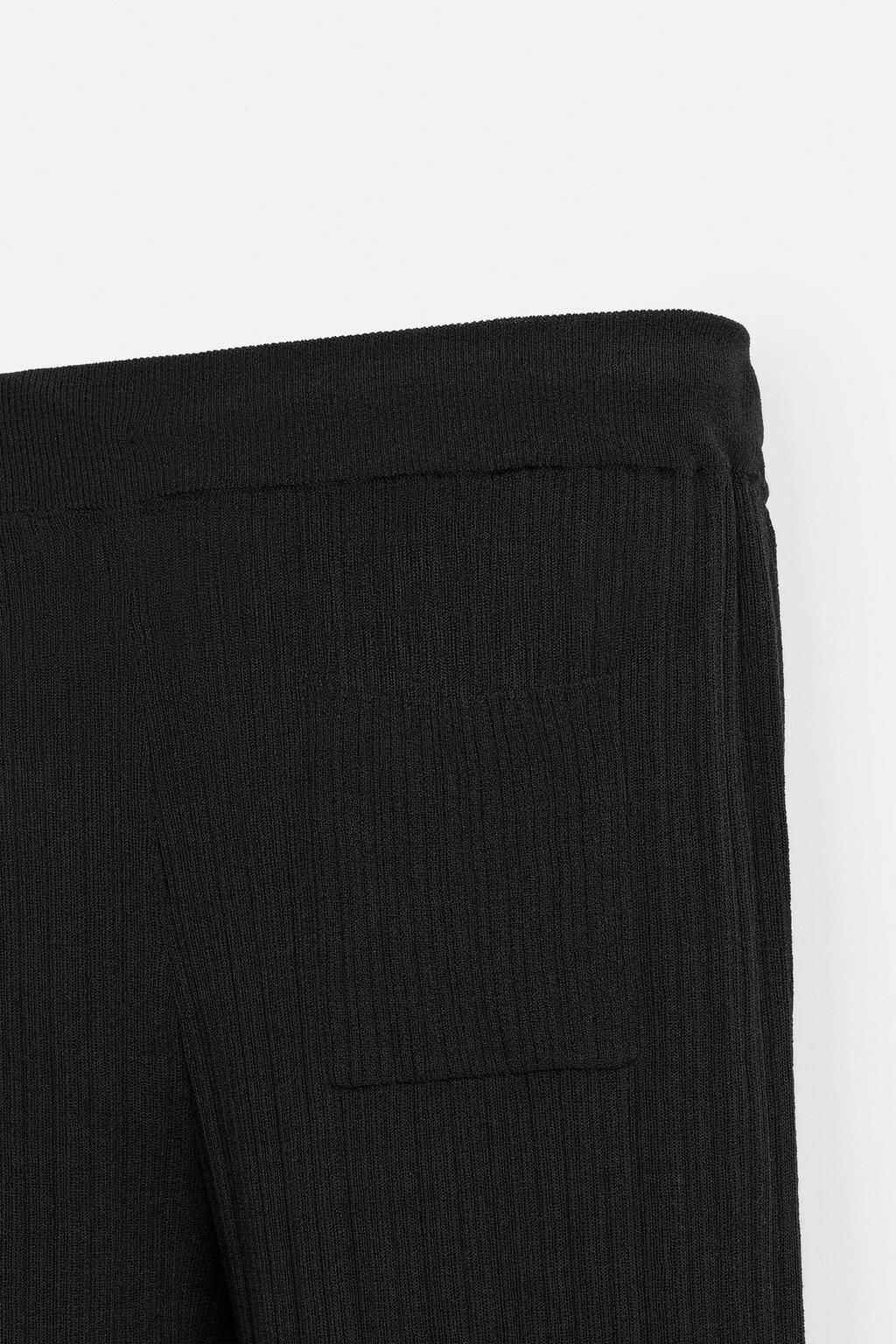 TEXTURED KNIT TROUSERS - Zara фото 9
