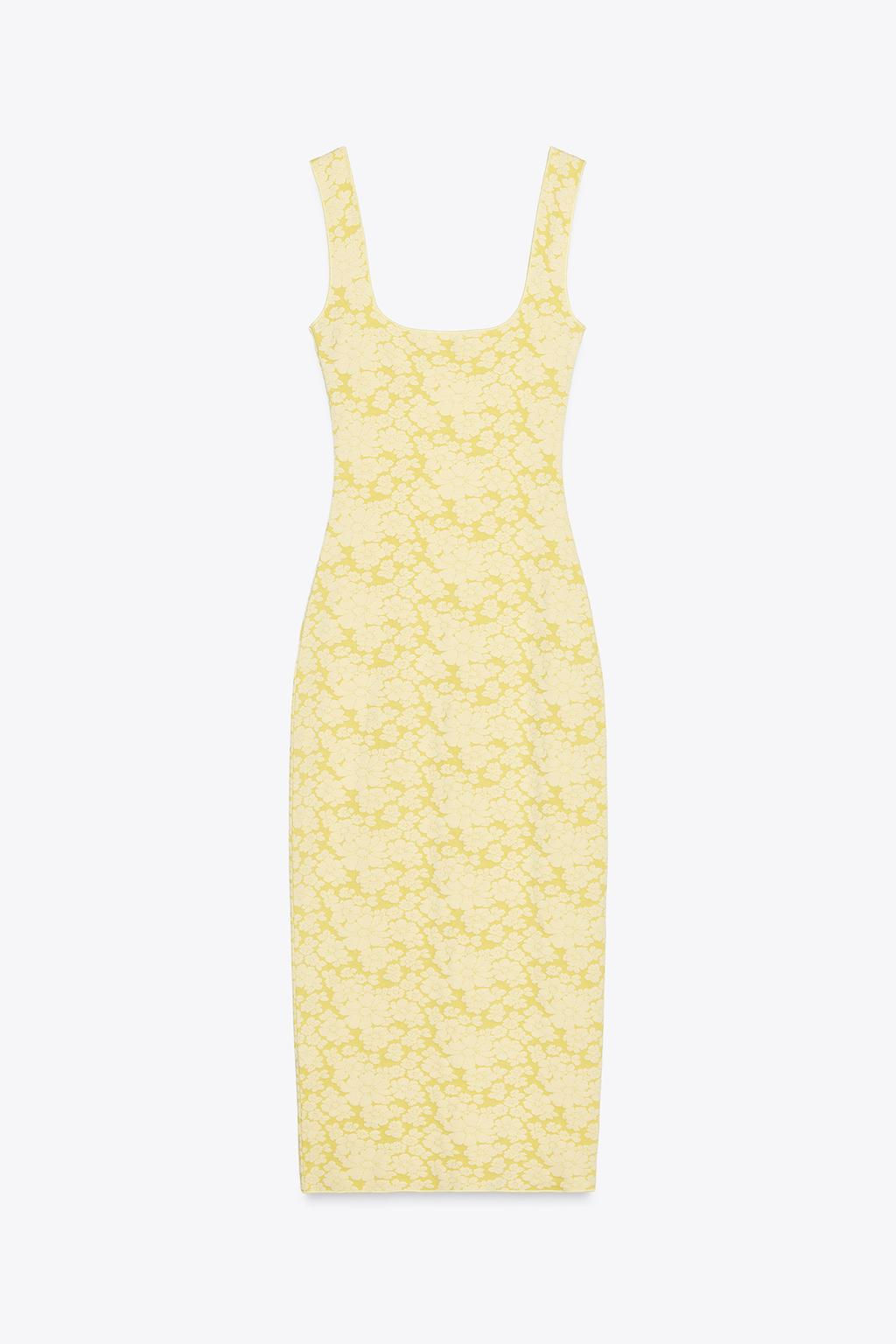 STRETCH SQUARE NECK DRESS - Zara фото 15