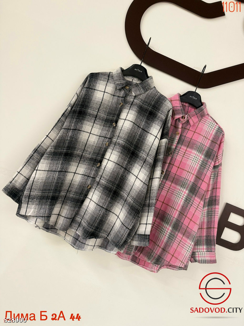 Рубашка женская в клетку