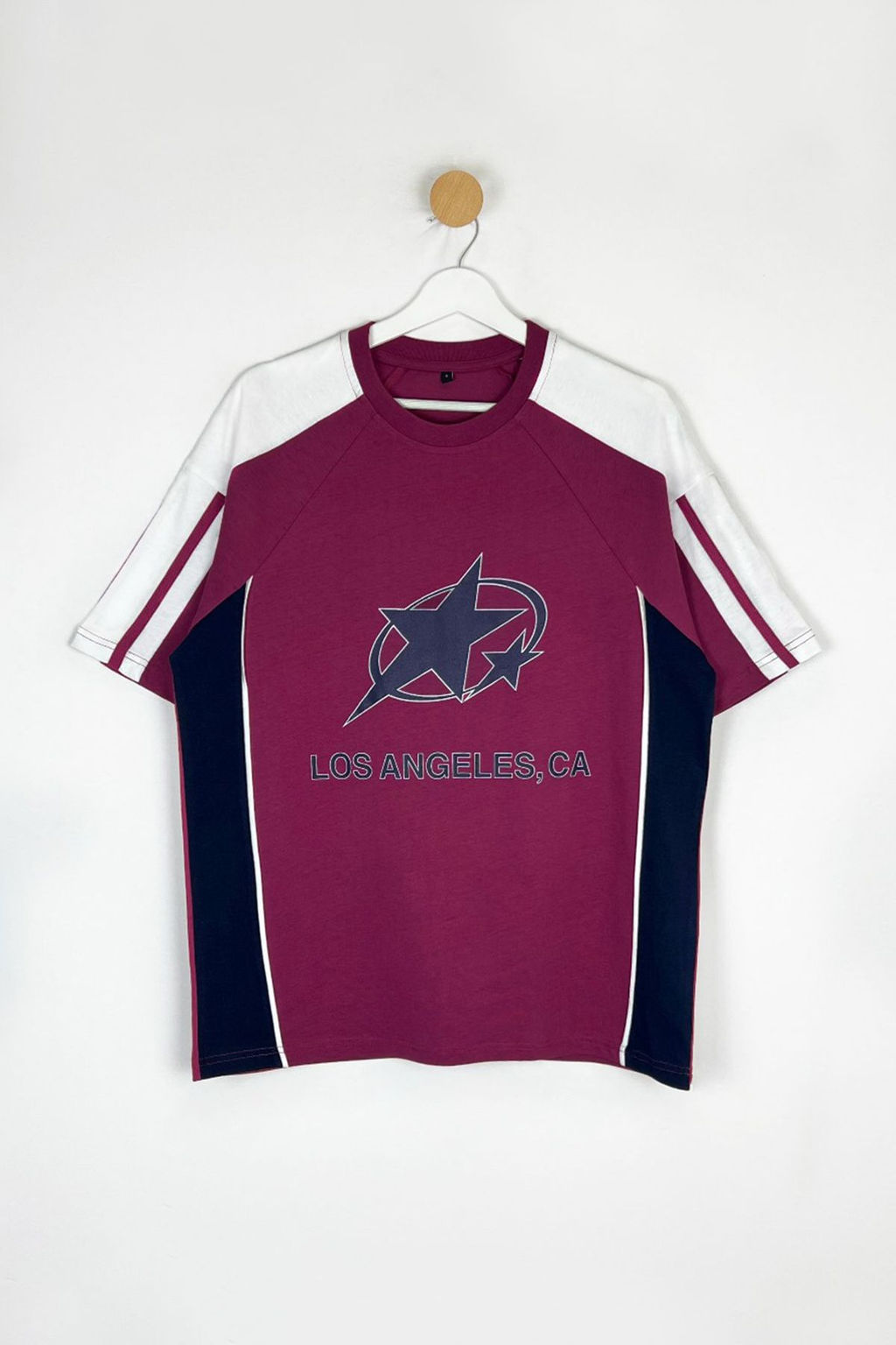 TRENDYOL MAN Bordo Kolej Oversize/Genis Kesim %100 Pamuk Renk Bloklu T-Shirt TMNSS25TS00095 - Trendyolmilla фото 6