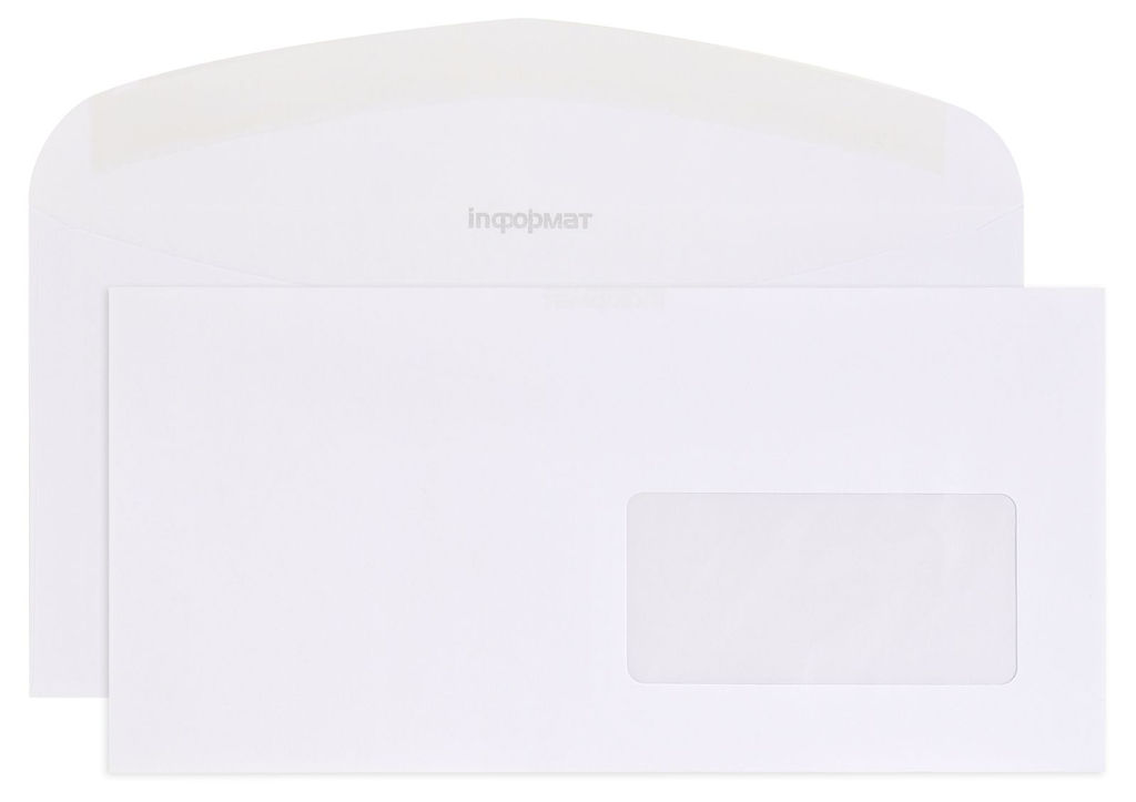 Цена за 50 шт. Конверт почтовый C65 (114х229) ОКНО справа декстрин, автомат