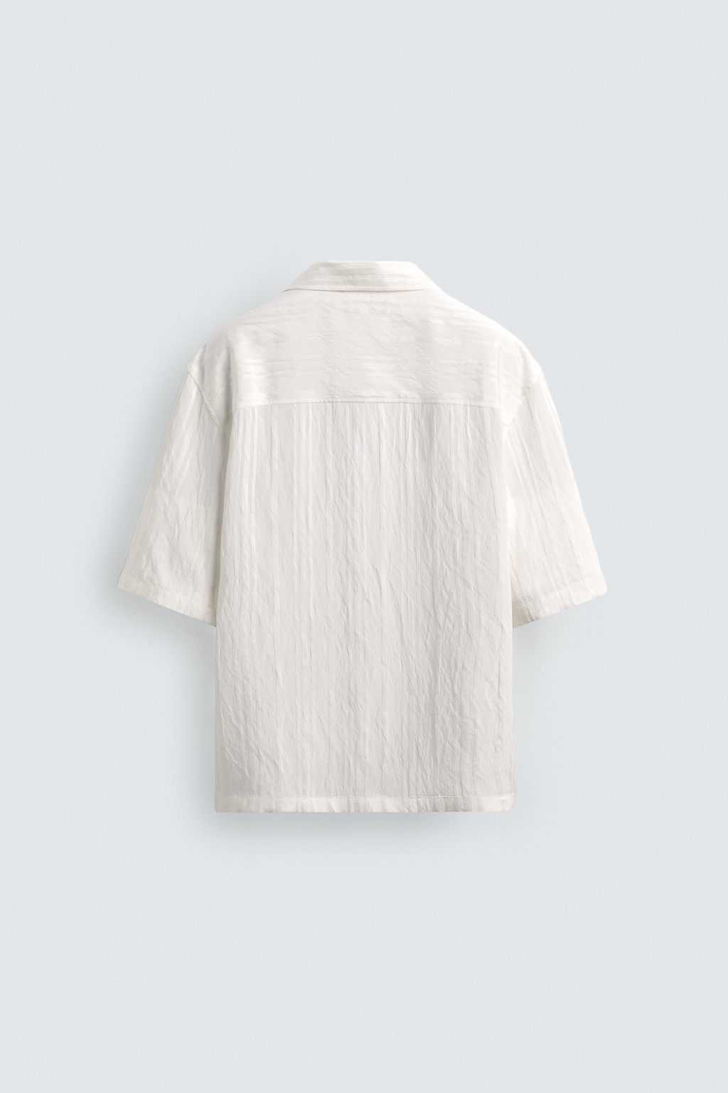 CAMISA JACQUARD RAYAS / Blanco - Zara фото 8