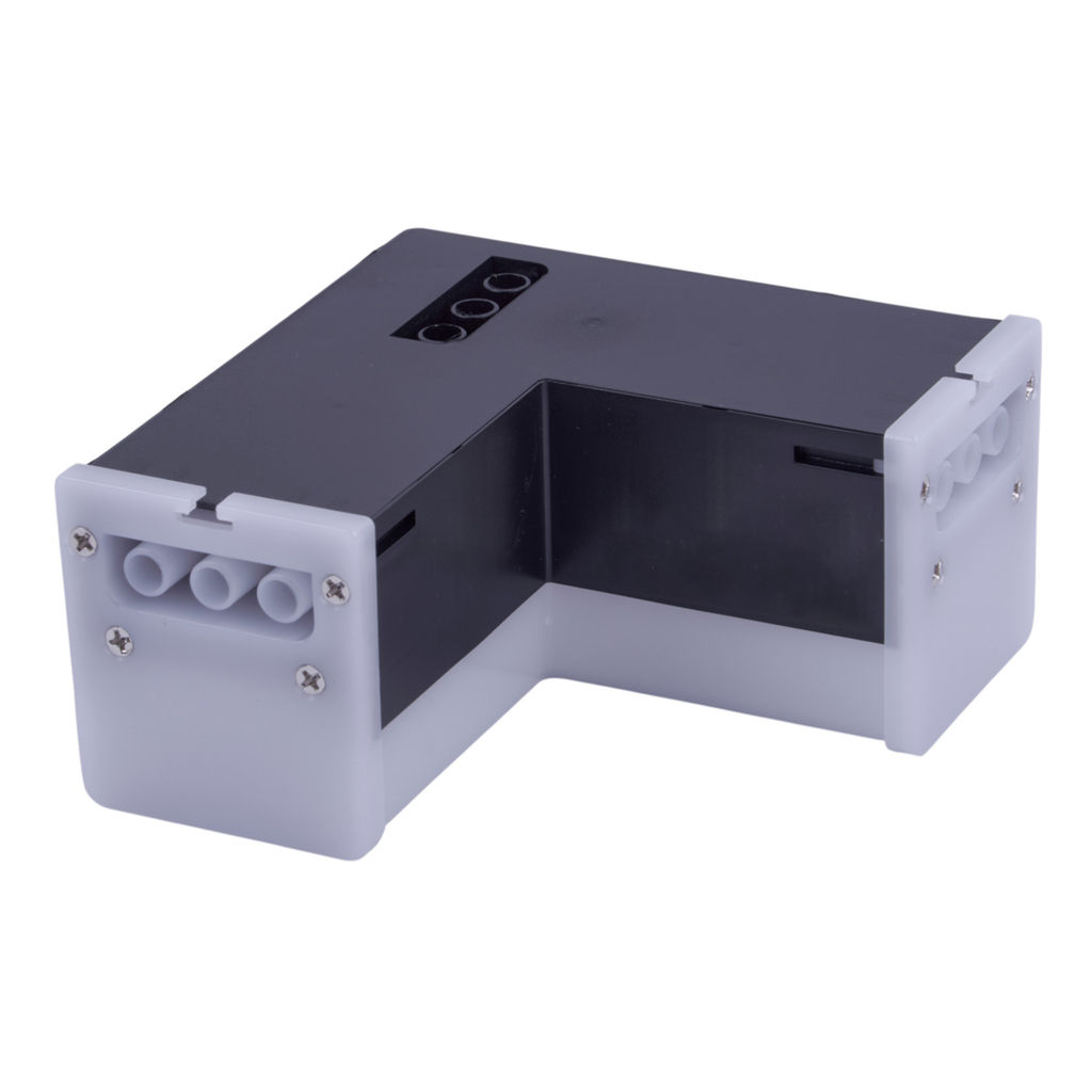 ULO-N11L-8W/6500K/90D IP40 BLACK Светильник светодиодный L-образный. Угол 90 градусов. Белый свет (4000K). 800Лм. Алюминий. Цвет черный. TM Uniel