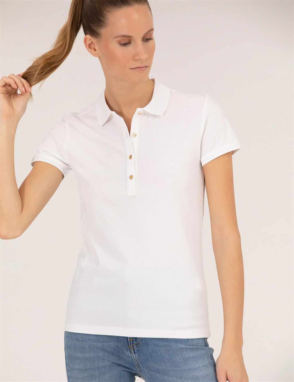 Beyaz Polo Yaka Slim Fit Ti__rt - Pierre cardin фото 2