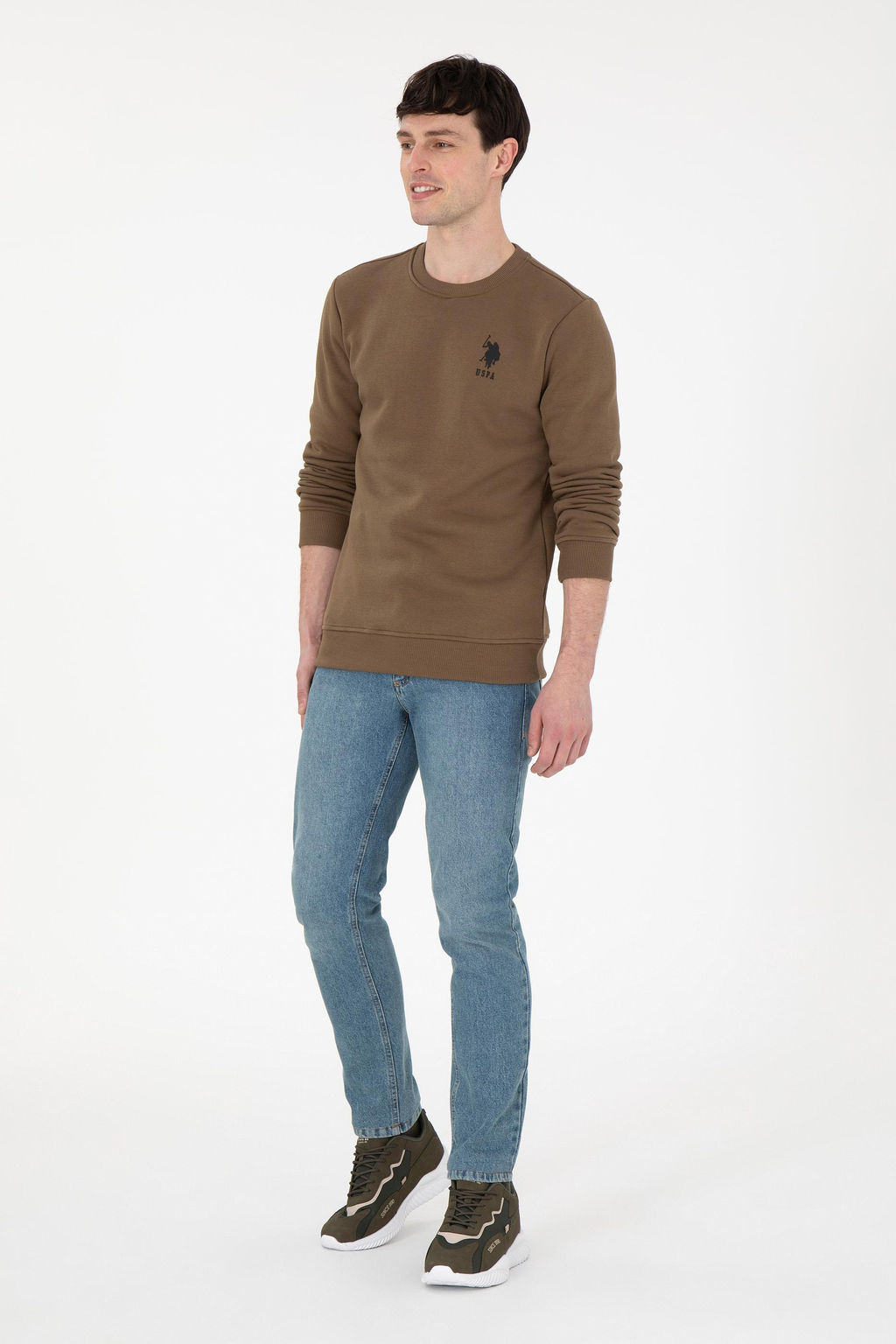 Мужской свитшот цвета хаки Неожиданная скидка в корзине - U.s. polo assn фото 4