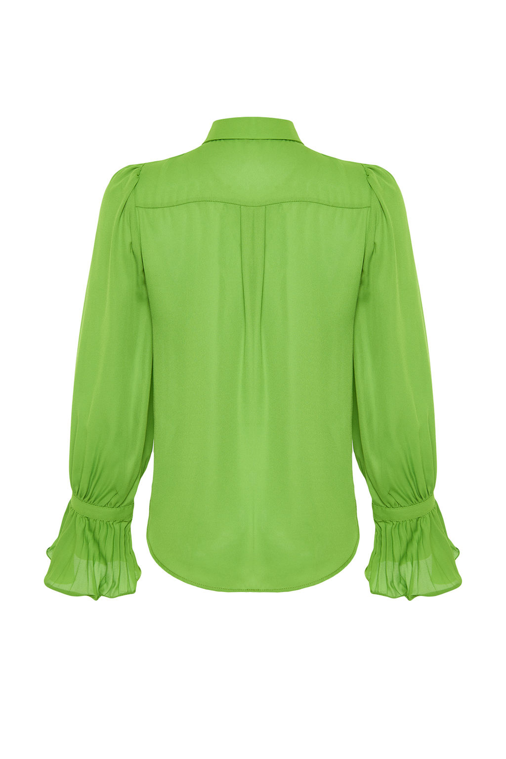 TRENDYOLMILLA Ekru Ispanyol Kol Regular Normal Kal?p Dokuma Gomlek TWOAW22GO0487  фото 8