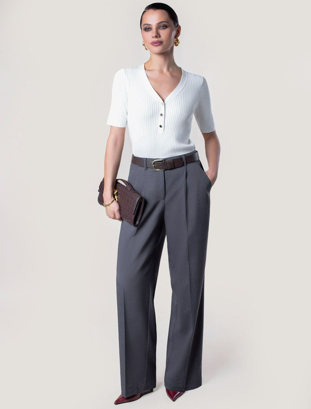 Брюки-палаццо из поливискозы VILATTE