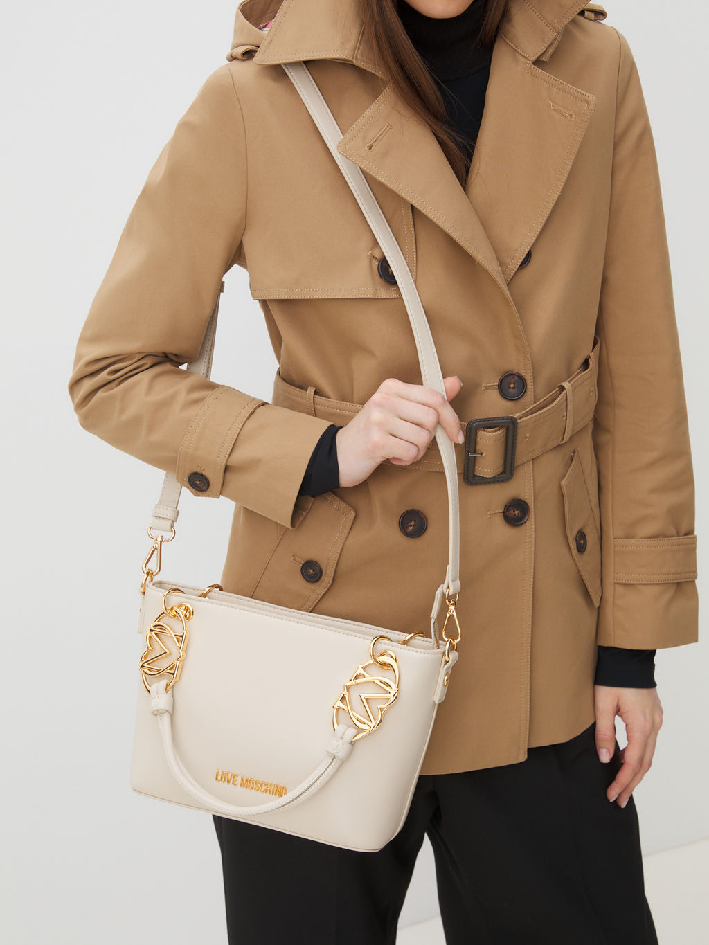 Женский тоут LOVE MOSCHINO JEWEL Артикул 4377058, молочно-бежевый  фото 2