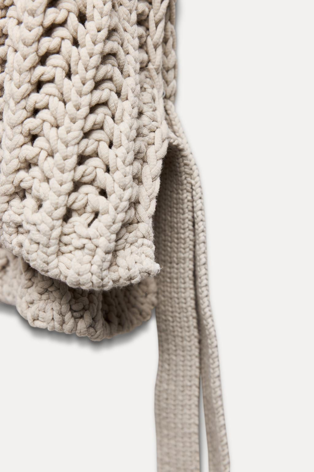 CHUNKY KNIT TOP WITH SIDE STRAPS - Zara фото 8