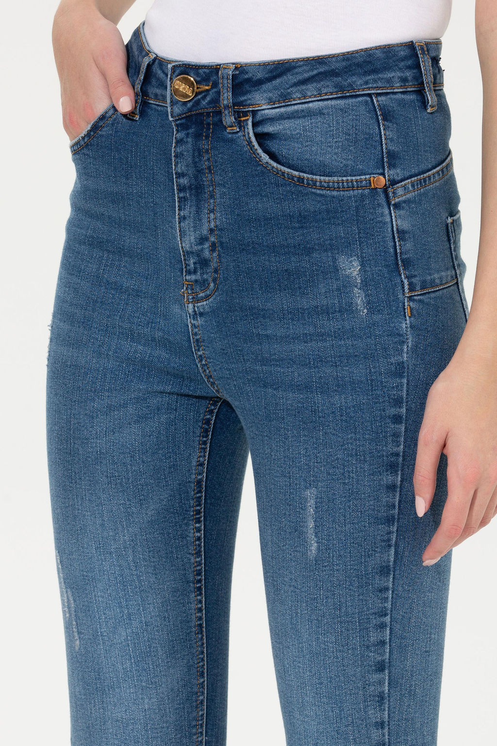 U. S. Polo Assn Женские синие джинсовые брюки - U.s. polo assn фото 6