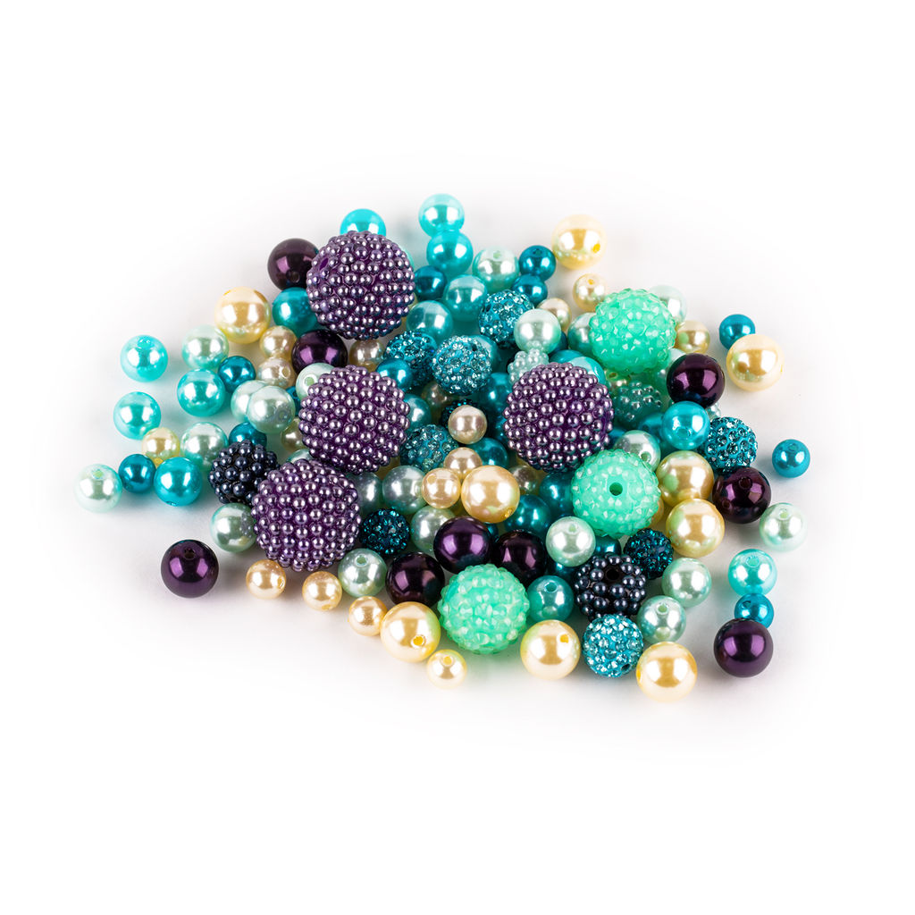 Бусина Zlatka MIX пластик BWMX 100 г  10 г №03 синий