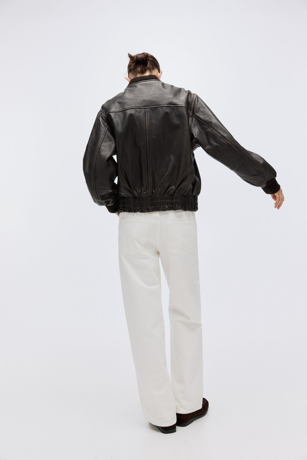 Cazadora bomber de piel - H&m фото 8