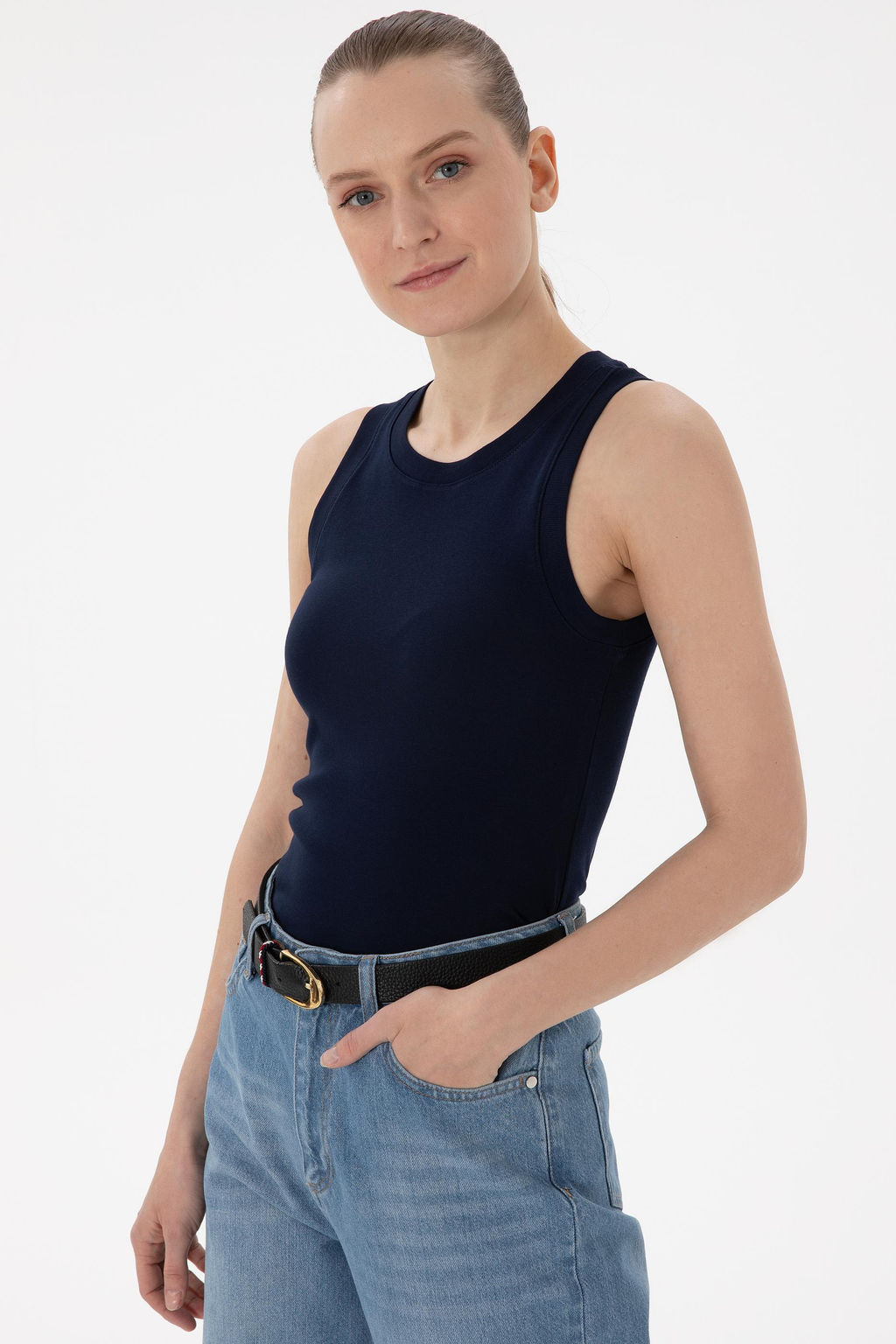 Kad_n Lacivert Basic Ti__rt Sepette S_rpriz _ndirim - U.s. polo assn фото 3